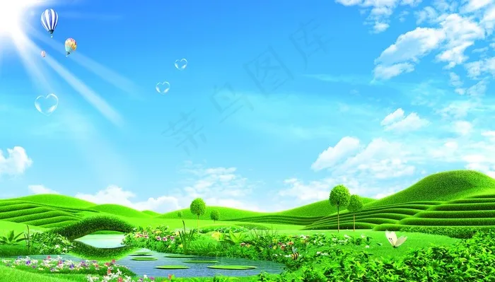 山水背景图片(2952X1772(DPI:25))psd模版下载