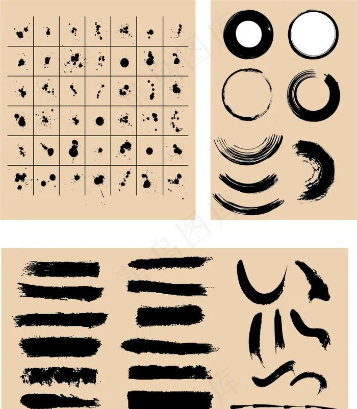 笔刷笔墨图片cdr矢量模版下载