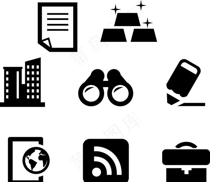 楼房 望远镜 礼物图片cdr矢量模版下载