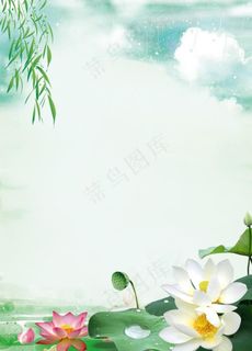 荷花背景图片