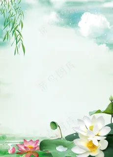 荷花背景图片 荷花背景图片
