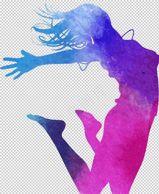 人物舞蹈剪影立体海报素材图片