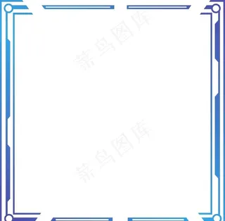 蓝色渐变线段边框图片