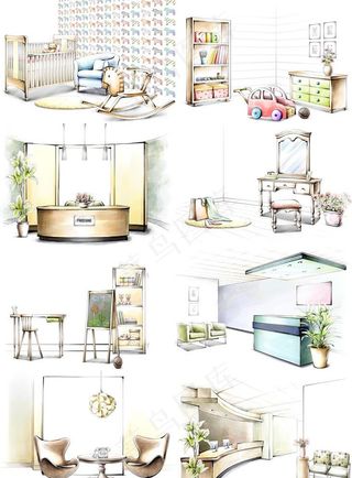 室内设计套装（分层精细 清晰）图片