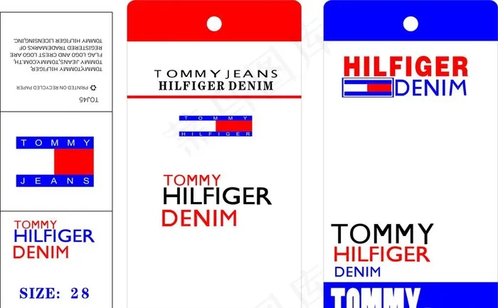 tommy服装吊牌图片cdr矢量模版下载