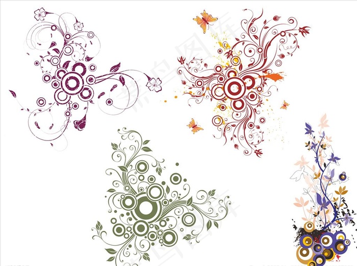 矢量装饰花图片
