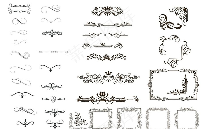 底纹 花边 边角 花藤图片cdr矢量模版下载