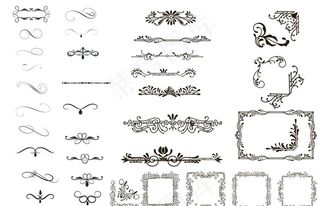 底纹 花边 边角 花藤图片