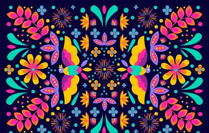 鲜花背景图片ai矢量模版下载