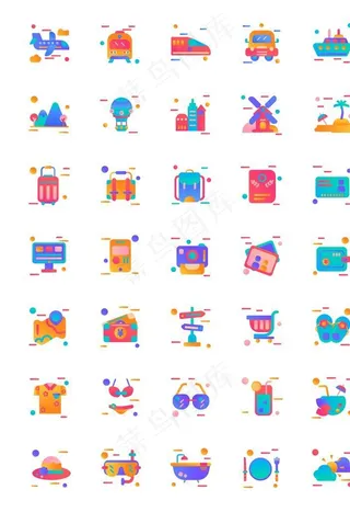 旅游类小图标图片