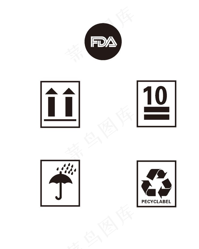 FDA 食品药品标志图片ai矢量模版下载