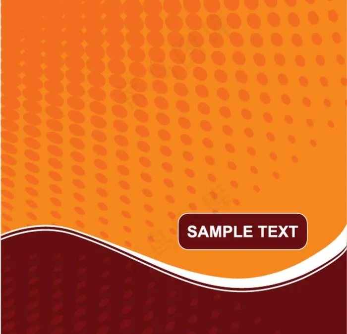 橙色点阵 圆点曲线背景图片