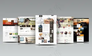 网站界面展示样机图片