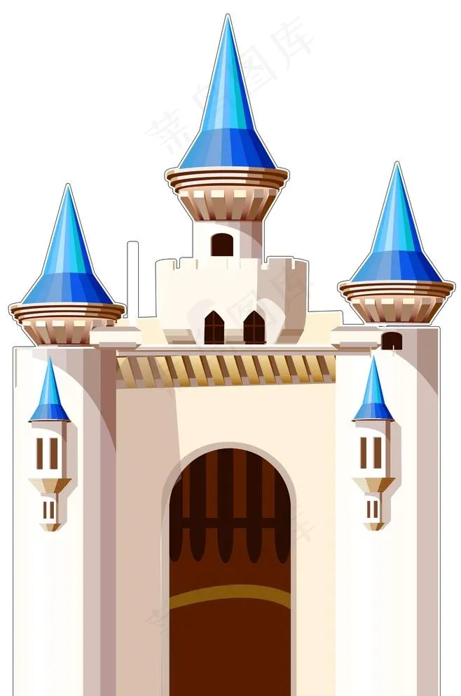 卡通小城堡分层可修改图片psd模版下载
