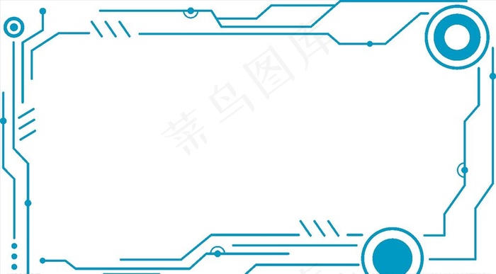 蓝色紫色科技感边框图片