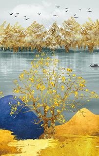 新中式现代抽象装饰画图片