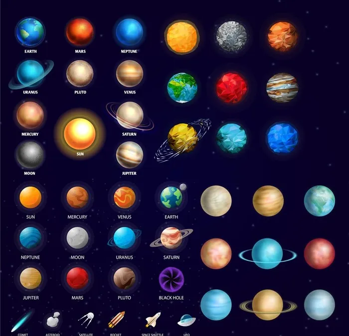 星球 失量图片ai矢量模版下载