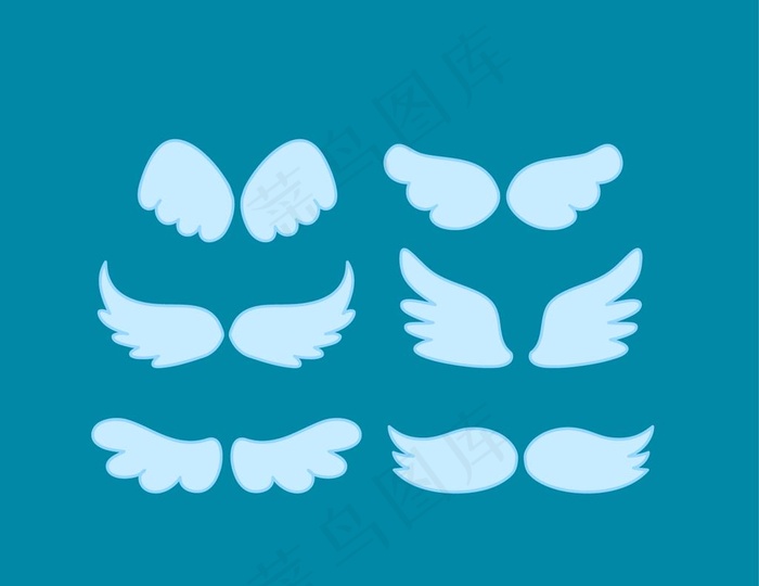卡通翅膀图片