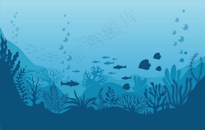 海底世界图片ai矢量模版下载