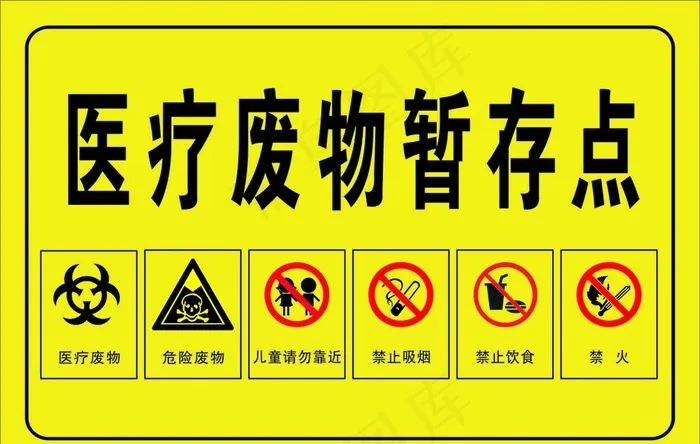 医疗废物暂存点图片cdr矢量模版下载