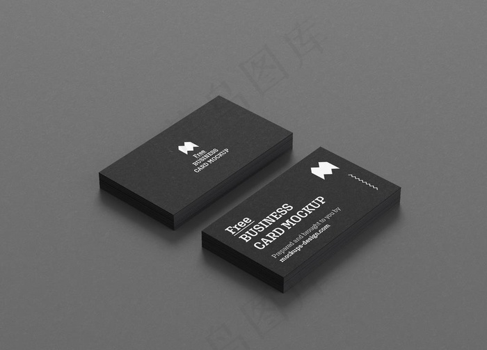 黑色质感名片样机图片(3000X2250(DPI:300))psd模版下载