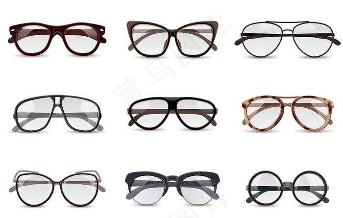 眼镜 胡子图片ai矢量模版下载