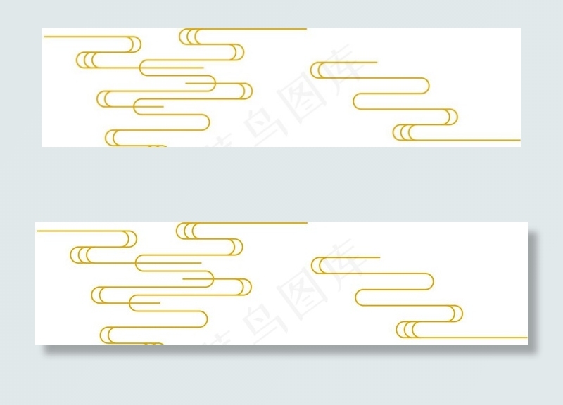 矢量中国风云纹插画元素图片