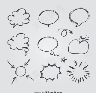 手绘语音泡沫图片
