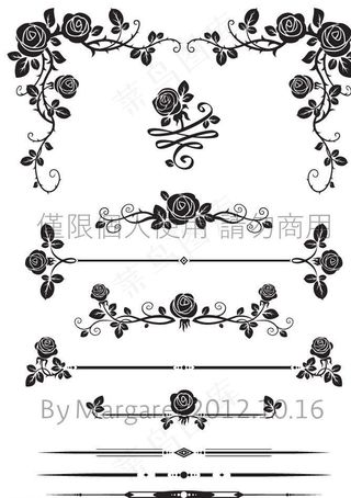 玫瑰花边图片