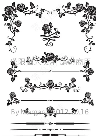 玫瑰花边图片