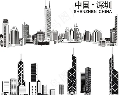 城市建筑剪影图片 城市建筑剪影图片