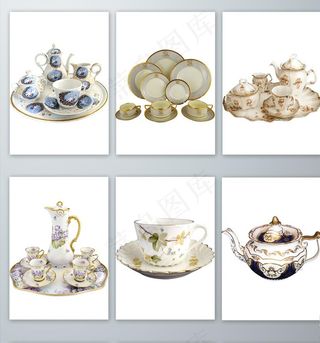 瓷器茶杯茶壶免抠png素材图片