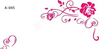 对角花矢量图图片