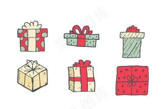 卡通扁平礼物盒图片