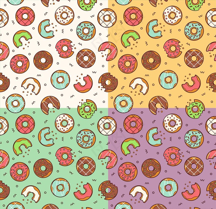 矢量甜甜圈图片ai矢量模版下载