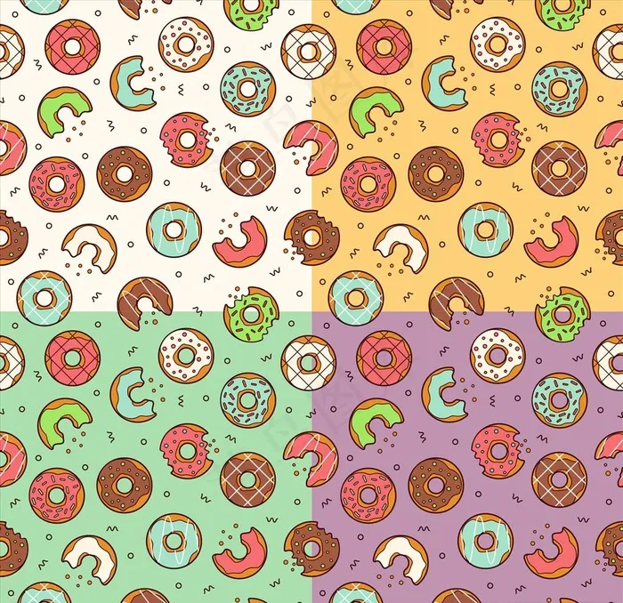矢量甜甜圈图片ai矢量模版下载