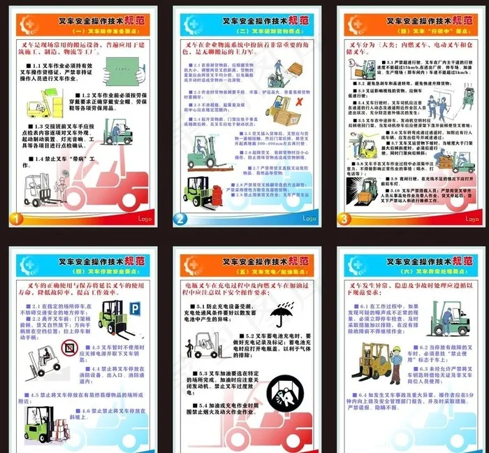 叉车安全操作图片cdr矢量模版下载