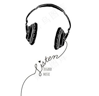 简约耳机海报图片