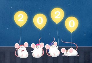 卡通老鼠插画图片