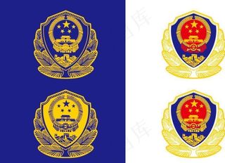 警徽烫金  警徽矢量图片