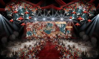 中式婚礼主舞台效果图图片