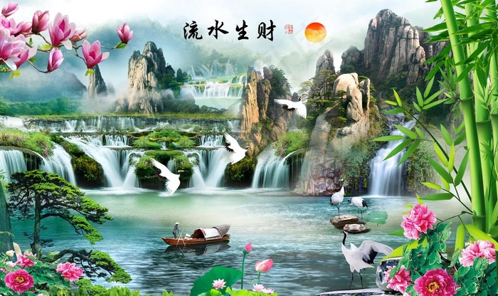 装饰画背景墙图片(9071X5669(DPI:72))psd模版下载