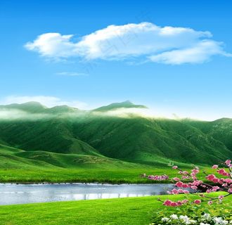 山水风景画图片