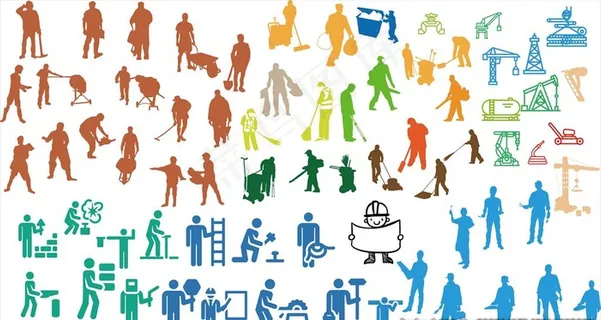 建筑工人 卡通 人物剪影矢量图图片 建筑工人 卡通 人物剪影矢量图图片