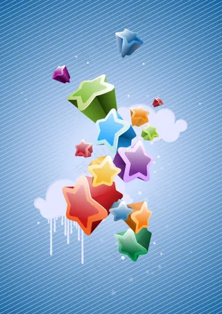 彩色星星背景图片