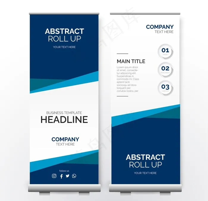 X展架模板 易拉宝图片ai矢量模版下载