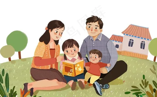 卡通家庭图片
