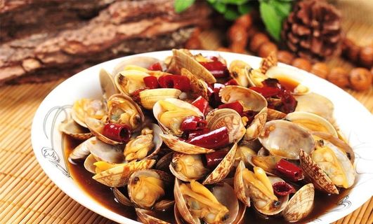 炒花甲炒螺蛳图片