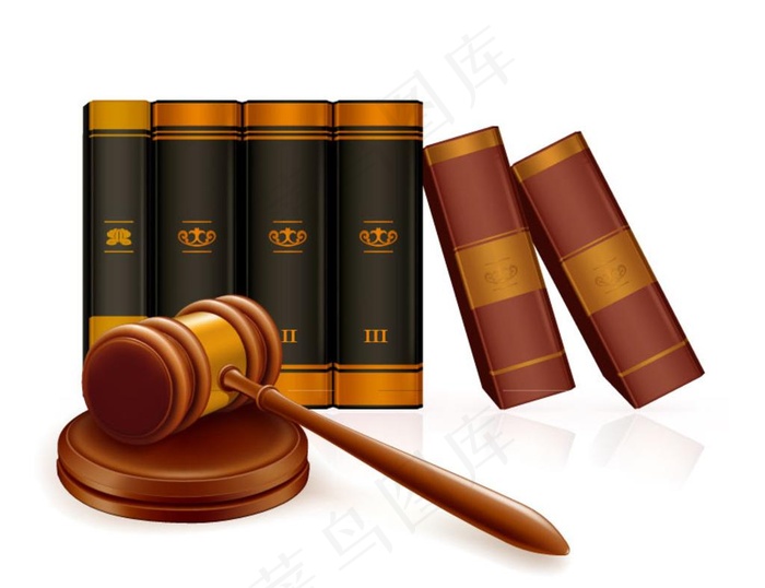 法锤与法典设计矢量素材图片