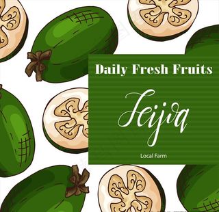 手绘风格水果底纹矢量图下载图片